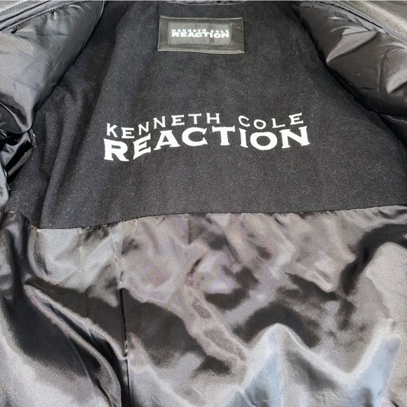 Leather Bomber Jacket Kenneth Cole Reaction Removal Liner Black 90's Y2K Size XL - Picture 7 of 9